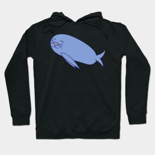 Smiling Blue Kawaii Seal Hoodie